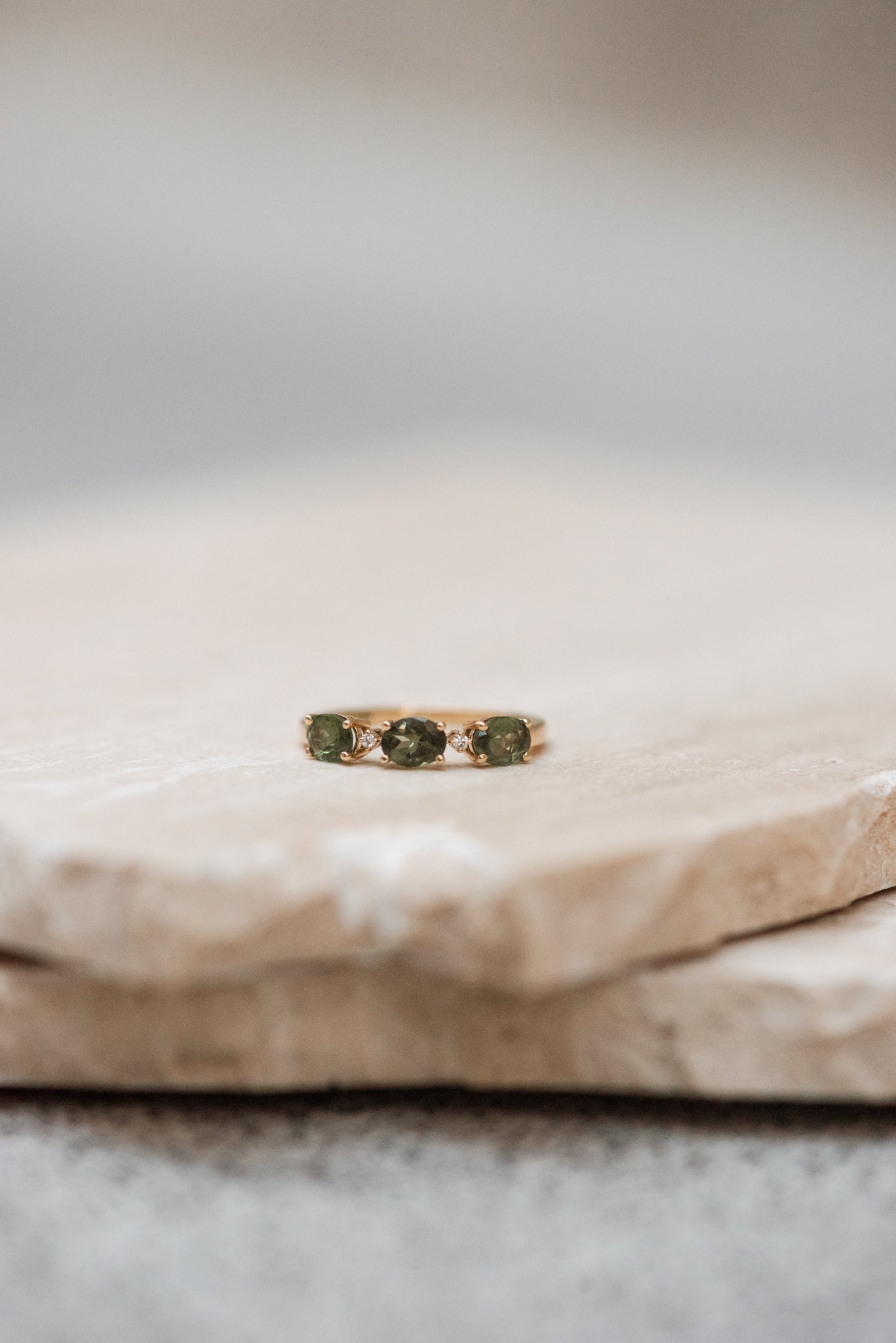 Serene Green Tourmaline Ring