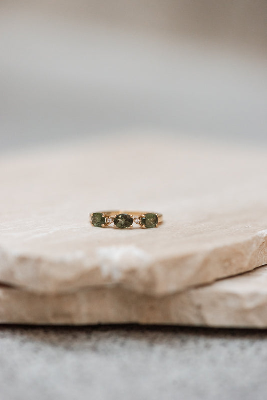 Serene Green Tourmaline Ring